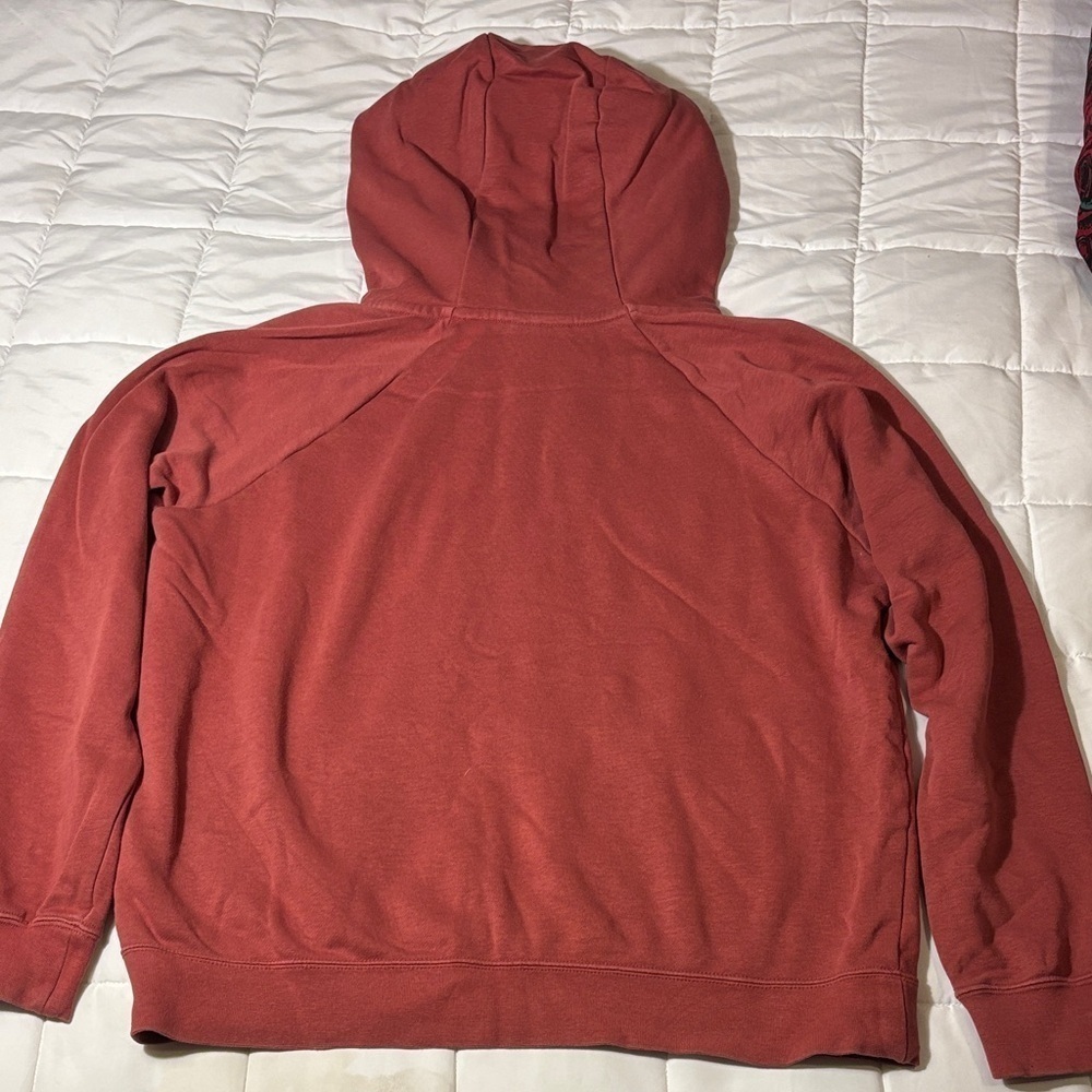 Nike Sportswear Essential Women's Funnel-neck Rust Fleece Pullover Hoodie - Picture 6 of 8